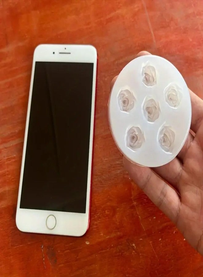 Skytail 6 Cavity Rose Peony Flower Silicone Candle Mould for Chocolate Fondant Candy Cake Decoration Cupcake Topper Jelly Dessert Ice Cube Wax Soap Bath Bomb Floral Carnation Resin Craft Jewelry Mold - Image 5